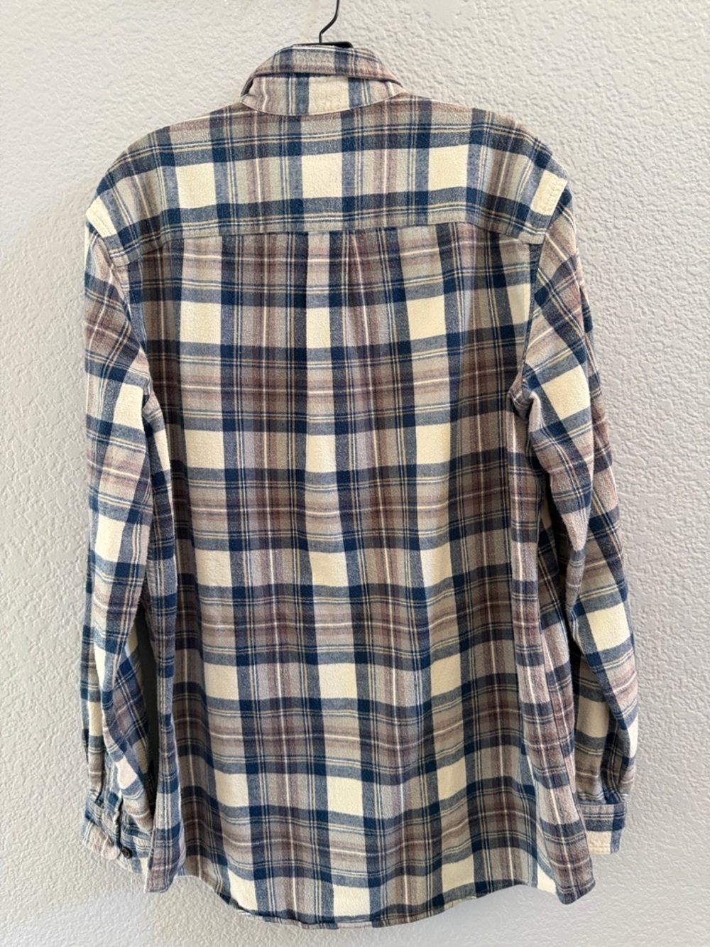 L.L.Bean Men’s Scotch Plaid Flannel Shirt Slightly Fitted Tall Large - Picture 7 of 8